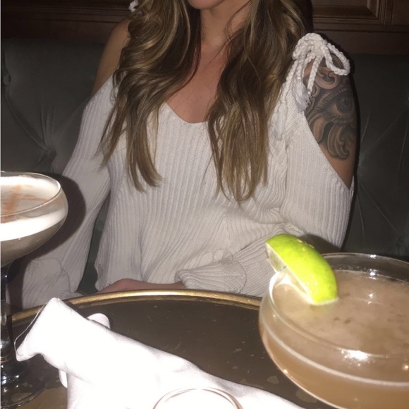 Cut Out Sweater, Cream - Picture 2 of 2